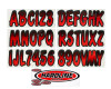 Hardline REBKG200 - Boat Lettering Registration Kit 3 in. - 200 Red/Black