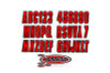 Hardline REBLK320 - Boat Lettering Registration Kit 3 in. - 320 Red/Black