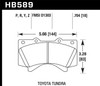 Hawk HB589Z.704 - Performance 08-14 Toyota Land Cruiser Ceramic Street Front Brake Pads