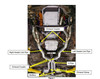 Hooker BH23108 - Blackheart Crossmember-Back Exhaust System