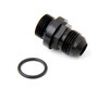 Holley 26-142-1 - Fuel Inlet Fitting; Short -6AN w/-8AN O-Ring Threads For 4150 HP Fuel Bowls; Black;