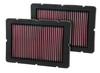 K&N 33-2494 - Replacement Air Filter 05-09 Ferrari F360 11.125in O/S Length x 7.625 O/S Width x 1.313in H