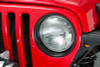 Kentrol 50543 - Jeep TJ Headlight Bezels Pair 97-06 Wrangler TJ Powdercoat Black