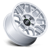 KMC KM730SD17857725 - Km730 Hatchet 17X8.5 Gloss Silver W/ Machined Face