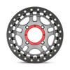 KMC KS24057044438 - Ks240 Recon Beadlock 15X7 Gun Metal With Gloss Black Ring