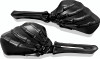 Kuryakyn 1758 - Skeleton Hand Mirrors Black/Black