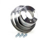 March Performance 7341 - Crankshaft Pulley - Serpentine - 6-Rib - 7 in Diameter - Hardware Included - Aluminum - Clear Powder Coat - Long Water Pump - Big Block Chevy - Each