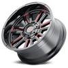 Mayhem 8115-2170BTR - Offroad Wheels Apollo 8115 RD 20x10 Prism Red Milled Gloss Black -19 Off Set 8 Lug 125.2 Bore 170 Bolt Circle Cast Aluminum