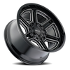 Mayhem 8117-2152BM - Offroad Wheels Hermosa 8113 BM 20x10 Milled Black -25 Off Set 5 Lug 4.52 BSM 87 Bore Cast Aluminum