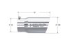 MBRP T5074 - Exhaust Tail Pipe Tip 6 Inch O.D. Dual Wall Angled 5 Inch Inlet 12 Inch Length T304 Stainless Steel