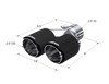 MBRP T5170CF - Carbon Fiber Tip 2.5 Inch ID Dual 3.5 Inch OD Out 9.45 Inch Length Dual Wall