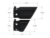 MBRP T5111BLK - 08-Up Ford 6.4L, 6.7L Powerstroke Black-Coated Tip 4 Inch ID 5 Inch Outlet Tip Cover Set 6.75 Inch 9.75 Inch Length