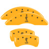 MGP 10200SSNKYL - 4 Caliper Covers Engraved Front & Rear Tiffany Snake Yellow finish black ch