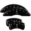 MGP 10200SSNKBK - 4 Caliper Covers Engraved Front & Rear Tiffany Snake Black finish silver ch