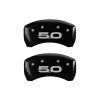 MGP 10203RM52BK - Rear set 2 Caliper Covers Engraved Rear 2015/50 Black finish silver ch