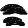 MGP 15211SMGPBK - 4 Caliper Covers Engraved Front & Rear  Black finish silver ch