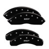 MGP 15206SMGPBK - 4 Caliper Covers Engraved Front & Rear  Black finish silver ch