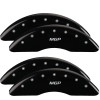 MGP 14258SMGPBK - Set of 4 caliper covers, Engraved Front and Rear: , Black powder coat finish