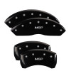 MGP 14257SMGPBK - Set of 4 caliper covers, Engraved Front and Rear: , Black powder coat finish