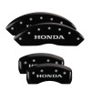 MGP 20203SHONBK - 4 Caliper Covers Engraved Front & Rear Honda Black finish silver ch