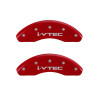 MGP 20143FIVTRD - Front set 2 Caliper Covers Engraved Front i-Vtec Red finish silver ch