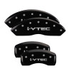 MGP 20211SIVTBK - 4 Caliper Covers Engraved Front & Rear i-Vtec Black finish silver ch