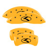 MGP 21191SCRKYL - 4 Caliper Covers Engraved Front & Rear 18 Kia Stinger Base Yellow w/ Circle K (KIA)