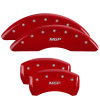 MGP 22215SMGPRD - 4 Caliper Covers Engraved Front & Rear  Red finish silver ch