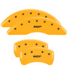 MGP 23227SMGPYL - 4 Caliper Covers Engraved Front & Rear  Yellow Finish Black Char 2018 Mercedes-Benz GLE350