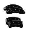 MGP 32011SCRFBK - 4 Caliper Covers Engraved Front & Rear Crossfire Black finish silver ch