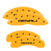 MGP 34009SDNLYL - 4 Caliper Covers Engraved Front & Rear Denali Yellow finish black ch