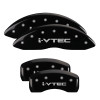 MGP 39013SIVTBK - 4 Caliper Covers Engraved Front & Rear i-Vtec Black finish silver ch