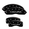 MGP 39005SACUBK - 4 Caliper Covers Engraved Front & Rear Acura Black finish silver ch