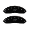 MGP 42009FMGPBK - Front set 2 Caliper Covers Engraved Front  Black finish silver ch