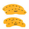 MGP 43004SMGPYL - 4 Caliper Covers Engraved Front & Rear  Yellow Finish Black Char 2007 Mercury Mountaineer