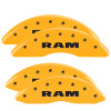 MGP 55002SRAMYL - 4 Caliper Covers Engraved Front & Rear RAM Yellow finish black ch