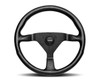 MOMO MCL32BK1B - Montecarlo Steering Wheel 320 mm - Black Leather/Black Stitch/Black Spokes