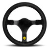 MOMO R1960/32S - MOD30 Steering Wheel 320 mm -  Black Suede/Black Spokes/1 Stripe