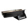 Moroso 20200 - 80-85 Chevrolet SBC (w/Passenger Side Dipstick) Wet Sump 7qt 8.25in Steel Oil Pan - Black