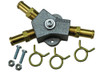 Moroso 65170 - Universal Fuel Block Kit - 1/2in Hose Inlet w/Two 1/2in Hose Outlets