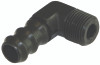 Moroso 65388 - Air/Oil Separator Fuel Line Fitting - 3/8in to 1/2in Hose - 90 Degree - Black - Single