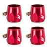 Mishimoto MMHXF-10-4-RD - Aluminum -10AN Hex Finishers - Red