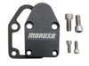 Moroso 65395 - Chevrolet Small Block Fuel Pump Block-Off Plate w/Gaskets - Billet Aluminum