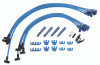 Moroso 72752 - Chevrolet Small Block Ignition Wire Dress-Up Kit - HEI - Blue Max - Spiral Core