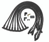 Moroso 73725 - Chevrolet Small Block Ignition Wire Set - Ultra 40 - Unsleeved - HEI - 135 Degree - Black