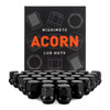 Mishimoto MMLG-AC1415-32BK - Steel Acorn Lug Nuts M14 x 1.5 - 32pc Set - Black
