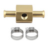 Mr. Gasket 1564 - Fuel Block with 0-15 PSI Liquid Filled Fuel Pressure Gauge