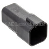NAMZ DR-6B - Deutsch DT Series 6-Wire Receptacle & Wedgelock - Black (Repl. HD 72106-94BK)