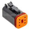 NAMZ DP-6B - Deutsch DT Series 6-Wire Plug & Wedgelock - Black (Repl. HD 72116-94BK)