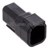 NAMZ MDR-6B - Deutsch DTM 6-Position Receptacle w/6 Stamped Terminals & Wedgelock - Black (HD 74106-98BK)